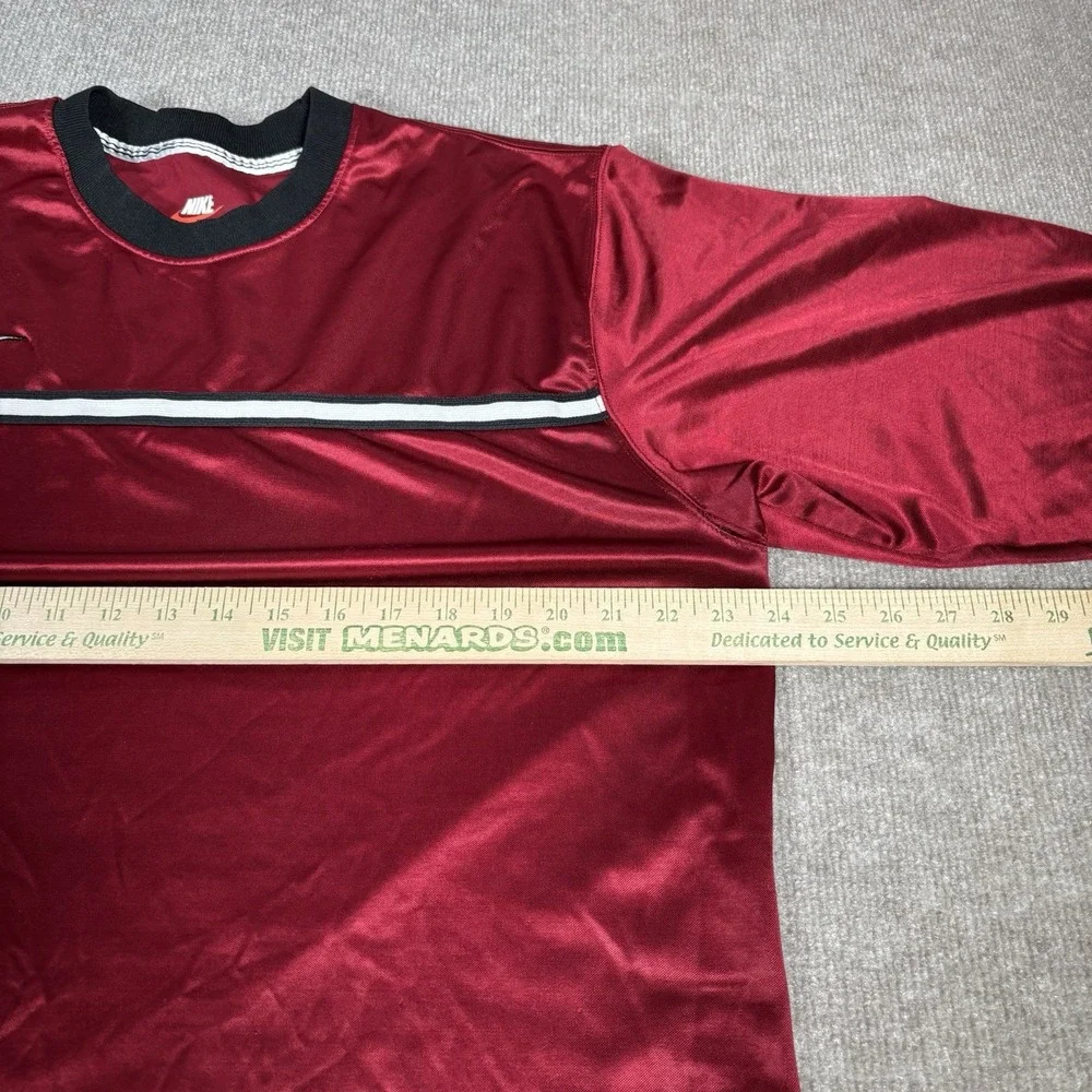 Vintage 90s Nike Jersey Shirt Mens XL Long Sleeve Red Striped‎ Distressed Skater